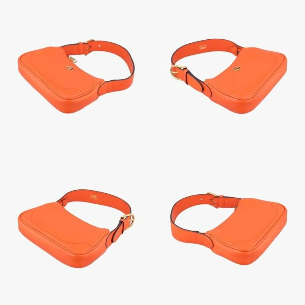 Gucci Aphrodite Orange Leather Shoulder Bag - Picture 4 of 10